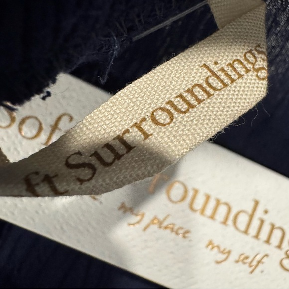 Soft Surroundings Deep Blue A-Line Skirt with White Embroidery - Picture 5 of 8